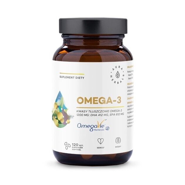 AURA HERBALS Omega-3 1200 mg (120 kapsul) - Viking Supplements