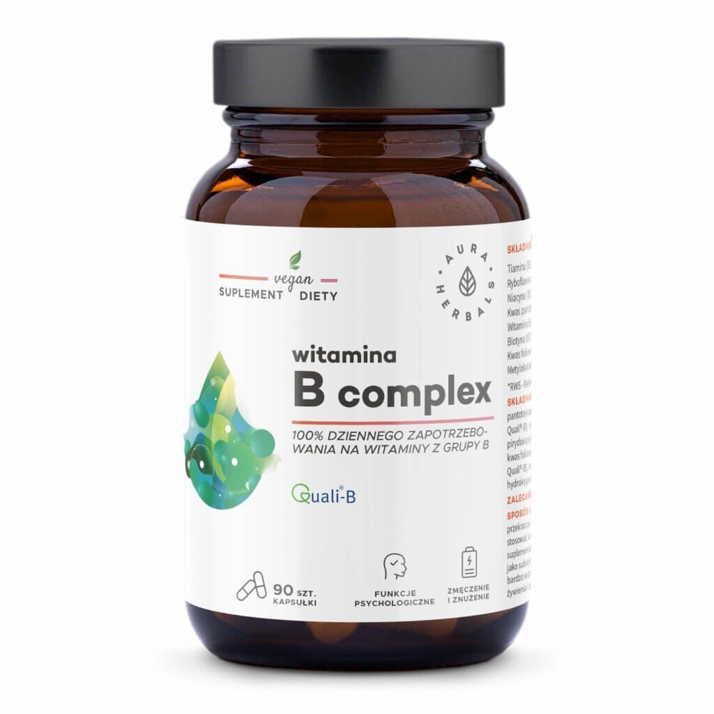 AURA HERBALS Kompleks vitaminov B (90 kapsul) - Viking Supplements