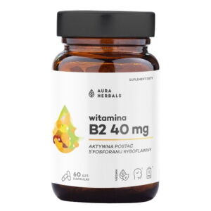 AURA HERBALS Vitamin B2 R-5-P 40 mg riboflavina (60 kapsul) - Viking Supplements