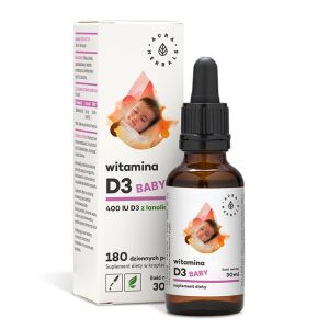 AURA HERBALS Vitamin D3 400 IU za dojenčke (30 ml / 1 fl. oz.) - Viking Supplements