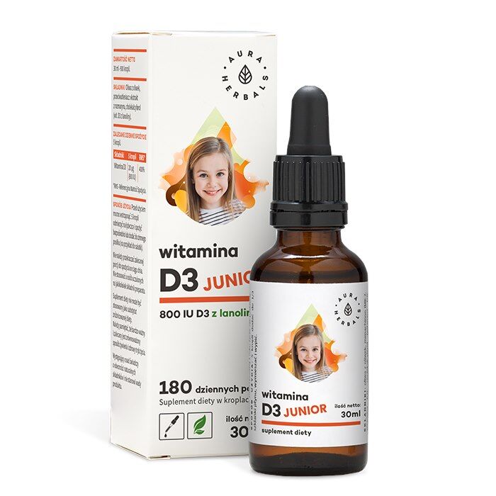 AURA HERBALS Vitamin D3 800 IU Junior (30 ml / 1 fl. oz.) - Viking Supplements
