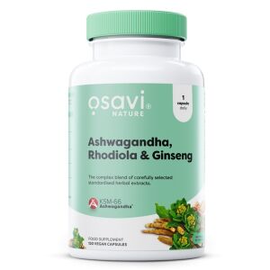 Ašvagandha + rodiola in ginseng – 120 veganskih kapsul – Viking Supplements