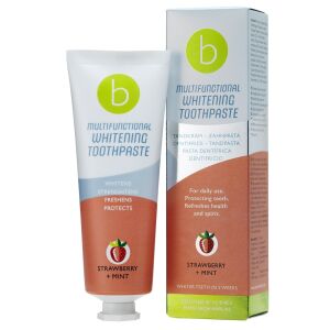 BECONFIDENT Večnamenska zobna pasta za beljenje z okusom jagod in mete (75 ml) - Viking Supplements