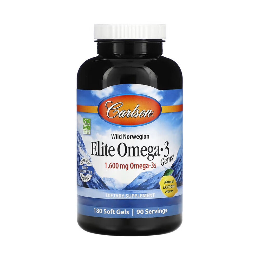 Carlson Labs Elite Omega-3 Gems 1600 mg, 180 mehkih kapsul – Viking Supplements