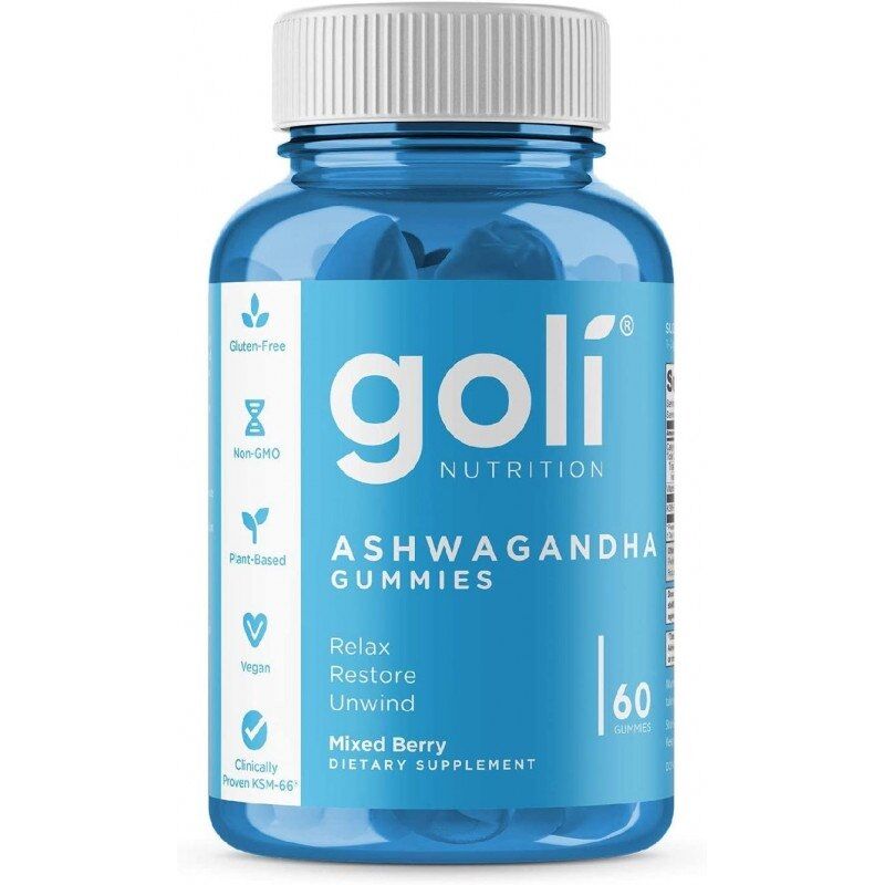 GOLI NUTRITION Gumi bonboni z ashwagandho KSM-66 (60 bonbonov) - Viking Supplements