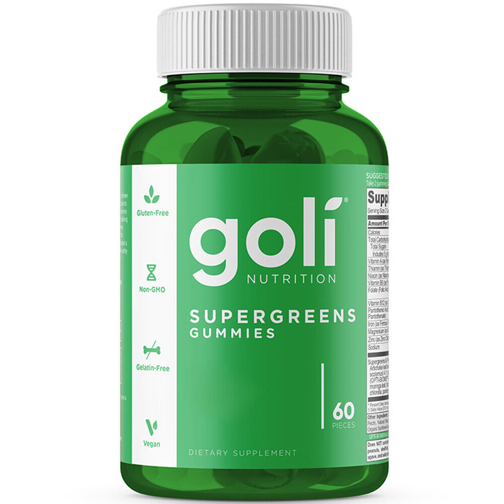 Goli Nutrition SuperGreens 60 žvečilnih bonbonov – Viking Supplements