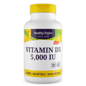 Healthy Origins Vitamin D3 5 000 IU 360 mehkih kapsul - Viking Supplements