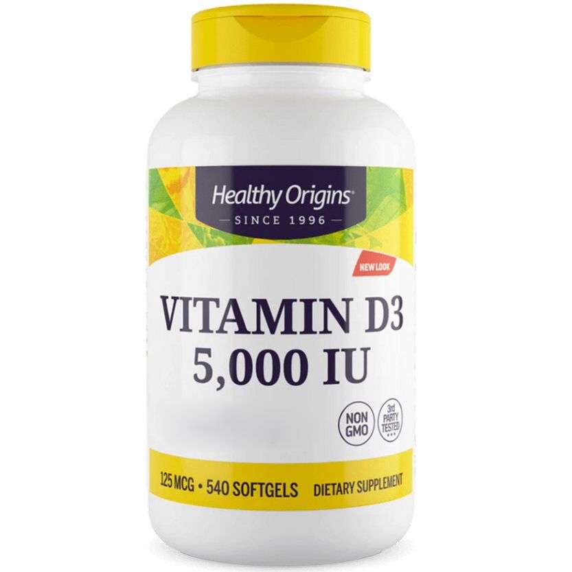 Healthy Origins Vitamin D3 Depot 5 000 IU 540 mehkih kapsul - Viking Supplements