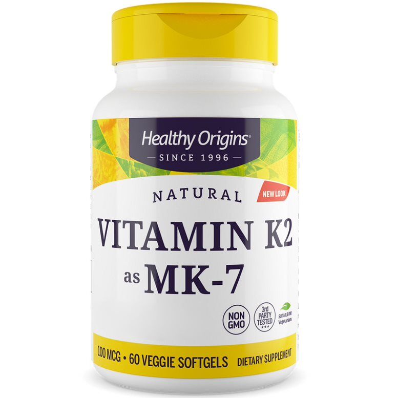 Healthy Origins Vitamin K2 MK7 100 mcg, 60 mehkih kapsul – Viking Supplements
