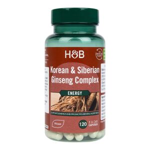 Kompleks korejskega in sibirskega ginsenga – 120 kapsul – Viking Supplements