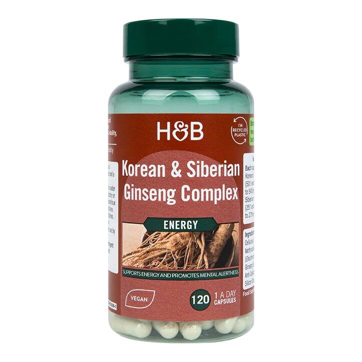 Kompleks korejskega in sibirskega ginsenga – 120 kapsul – Viking Supplements
