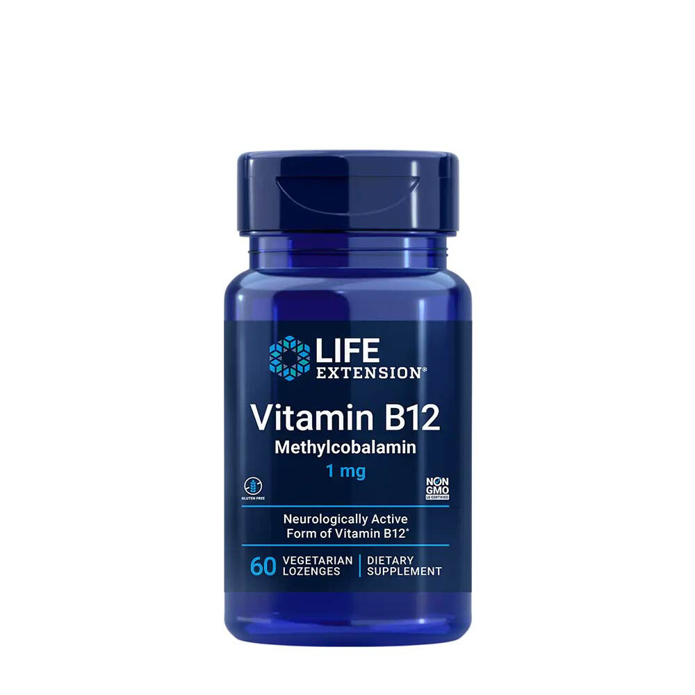 Life Extension – Vitamin B12 (metilkobalamin) 1 mg (60 pastil) – Viking Supplements