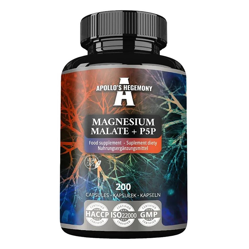 Magnezijev malat + P5P – 200 kapsul – Viking Supplements