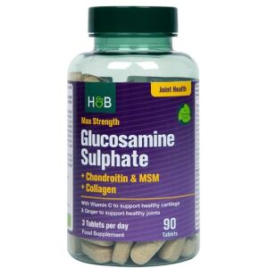 Glukozamin sulfat z največjo močjo + hondroitin in MSM + kolagen – 90 tablet – Viking Supplements