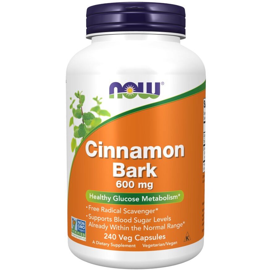 NOW FOODS Cimetova lubina 600 mg (240 kapsul) - Viking Supplements