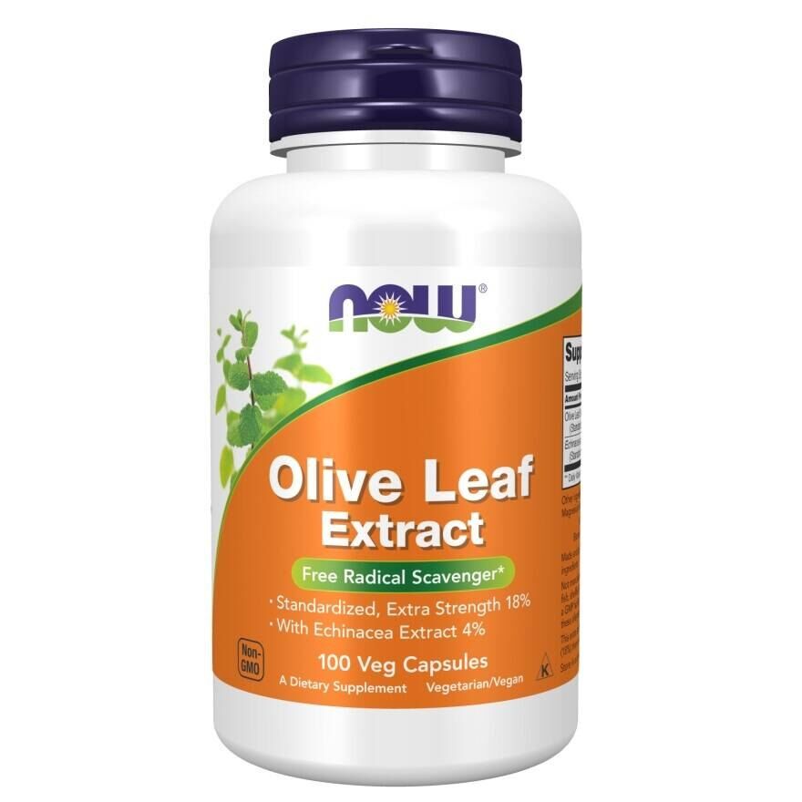 NOW FOODS Izvleček oljčnih listov (100 kapsul) - Viking Supplements