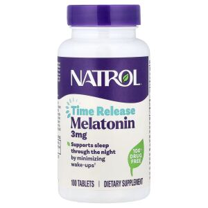 Natrol Melatonin s podaljšanim sproščanjem 3 mg (100 tablet) - Viking Supplements