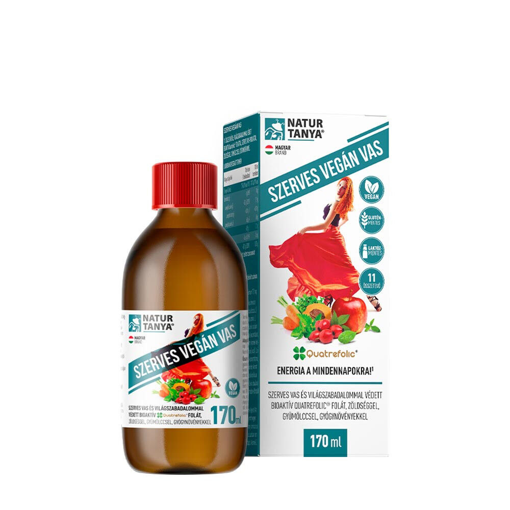 Natur Tanya ekološki veganski sirup z železom (170 ml) - Viking Supplements
