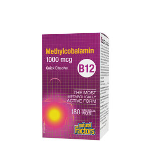 Natural Factors B12 metilkobalamin 1000 mcg (180 tablet) - Viking Supplements