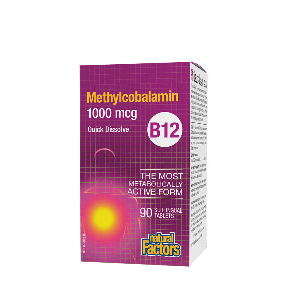 Natural Factors B12 metilkobalamin 1000 mcg (90 tablet) - Viking Supplements