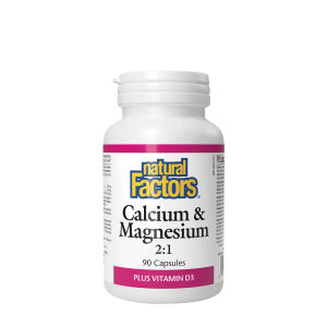 Natural Factors Kalcij in magnezij v razmerju 2:1 ter vitamin D3 (90 kapsul) – Viking Supplements