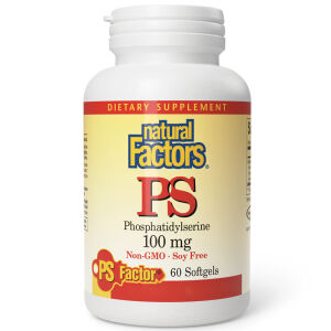 Natural Factors PS fosfatidilserin 100 mg, 60 mehkih kapsul – Viking Supplements
