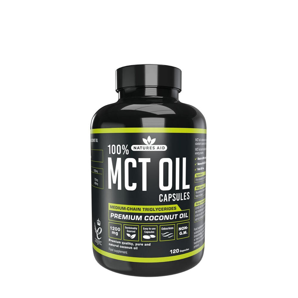 Kapsule z MCT oljem Natures Aid (120 kapsul) - Viking Supplements