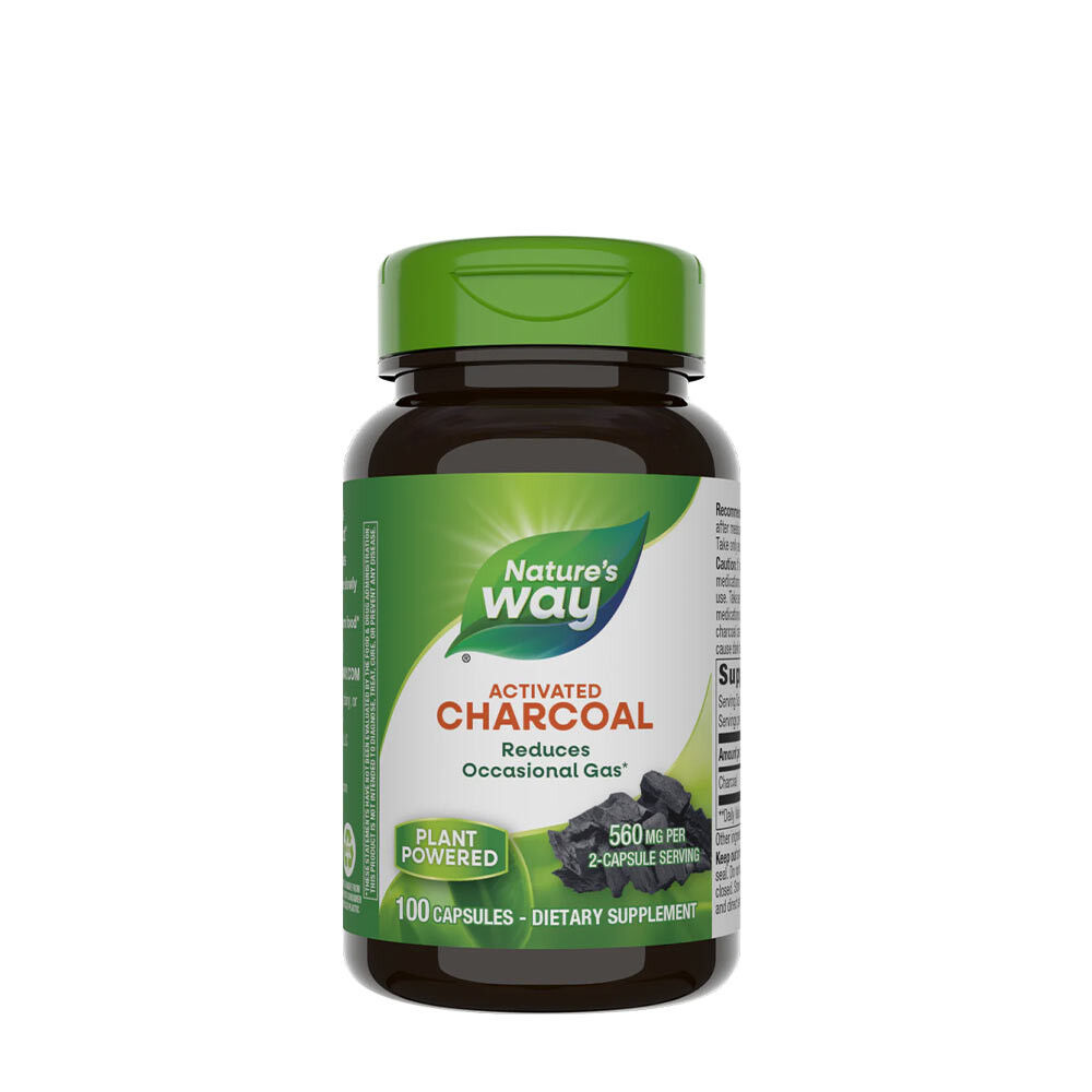 Natures Way Aktivno oglje (100 kapsul) - Viking Supplements