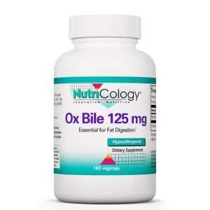 Nutricology Ox Bile 125 mg, 180 rastlinskih kapsul – Viking Supplements