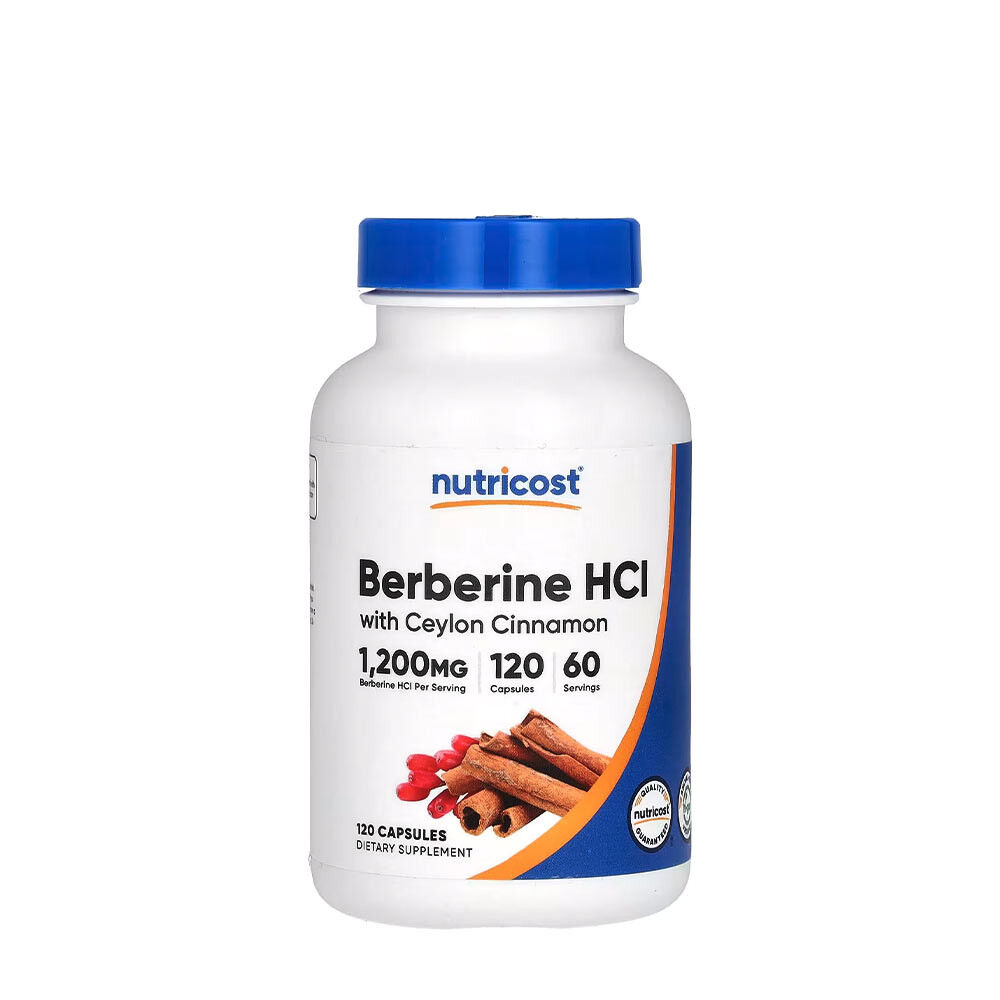Nutricost Berberin HCl s cejlonskim cimetom (120 kapsul) - Viking Supplements