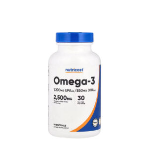 Nutricost Omega-3 2500 mg (90 mehkih kapsul) - Viking Supplements
