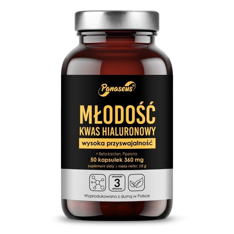 PANASEUS Youth hialuronska kislina (50 kapsul) - Viking Supplements