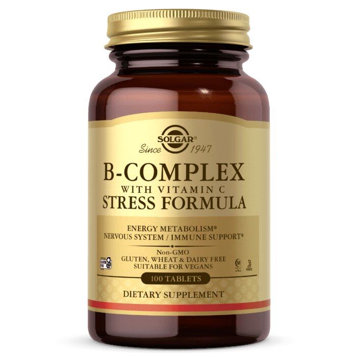 SOLGAR B-kompleks z vitaminom C (100 tablet) - Viking Supplements