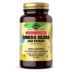 SOLGAR Izvleček listov ginkgo bilobe (180 kapsul) - Viking Supplements