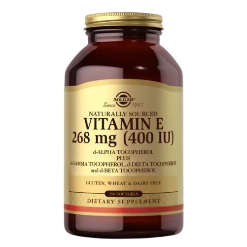 SOLGAR Vitamin E, mešana oblika, 268 mg (400 IU) (250 mehkih kapsul) - Viking Supplements