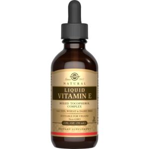 SOLGAR Vitamin E, naravna tekočina (59 ml / 2 fl. oz.) - Viking Supplements
