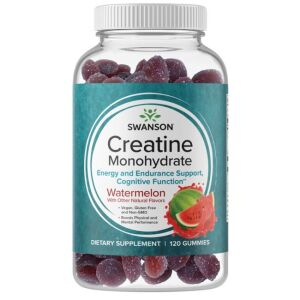 SWANSON Kreatin monohidrat z okusom lubenice (120 želatinastih bonbonov) - Viking Supplements