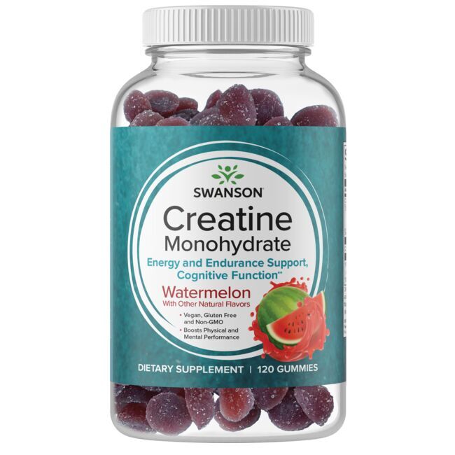 SWANSON Kreatin monohidrat z okusom lubenice (120 želatinastih bonbonov) - Viking Supplements