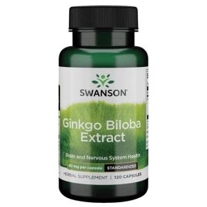 SWANSON Ginkgo Biloba ekstrakt GinkgoSelect 60 mg 120 kapsul - Viking Supplements