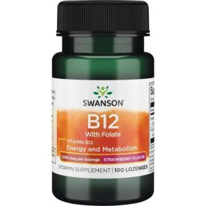 SWANSON Vitamin B-12 1000 mcg, 100 pastil za lizanje – Viking Supplements