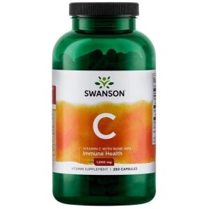 SWANSON Vitamin C 1000 + divja vrtnica 250 kapsul - Viking Supplements