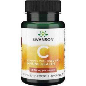 SWANSON Vitamin C 1000 + divja vrtnica, 30 kapsul – Viking Supplements