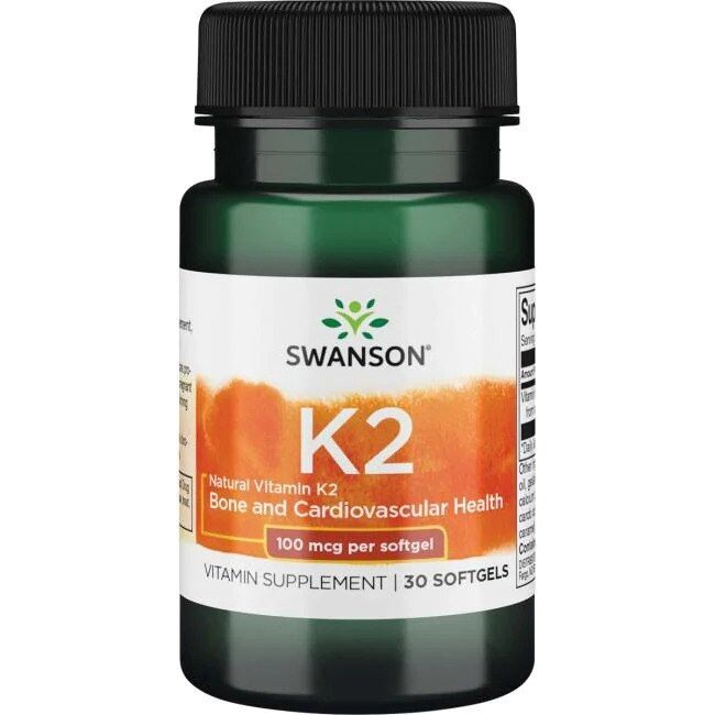 SWANSON Naravni vitamin K2 100 mcg, 30 kapsul – Viking Supplements