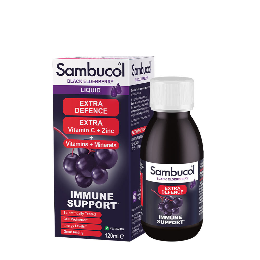 Sambucol Extra Defence tekočina (120 ml) - Viking Supplements