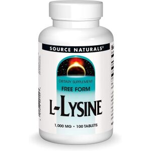 Source Naturals L-lizin 1000 mg, 100 tablet – Viking Supplements