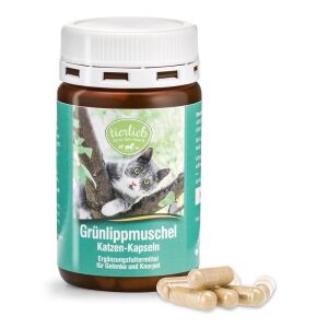 TIERLIEB Kapsule z zeleno-ustno školjko za mačke (90 kapsul) - Viking Supplements