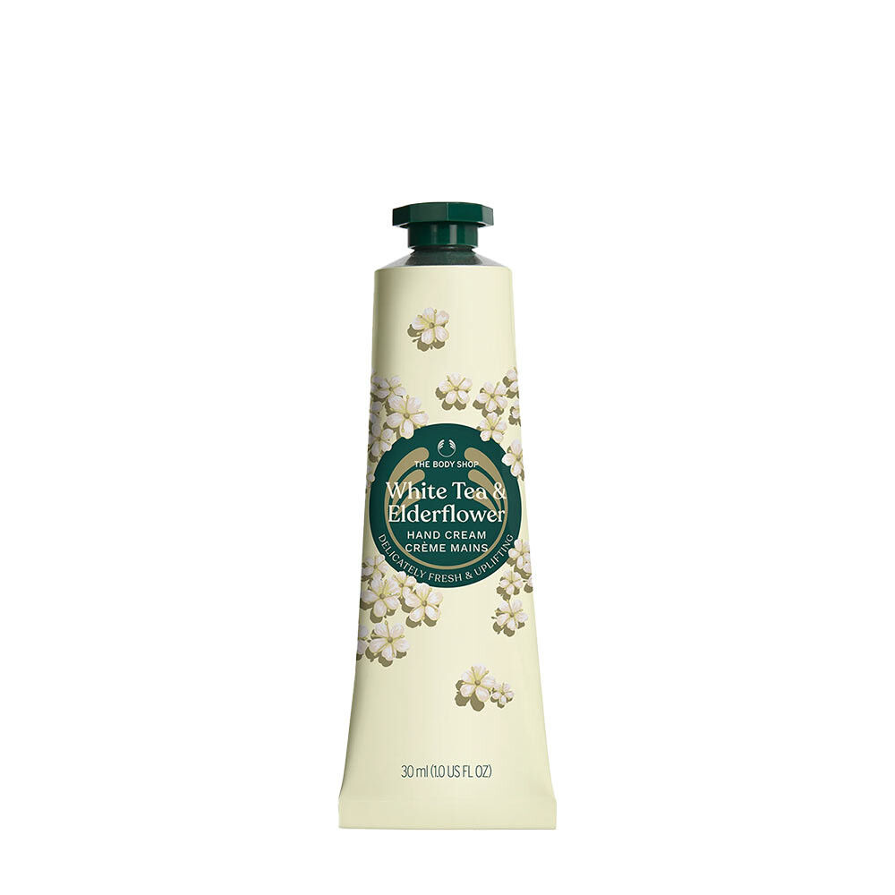 Krema za roke The Body Shop z belim čajem in cvetovi bezga (30 ml) – Viking Supplements