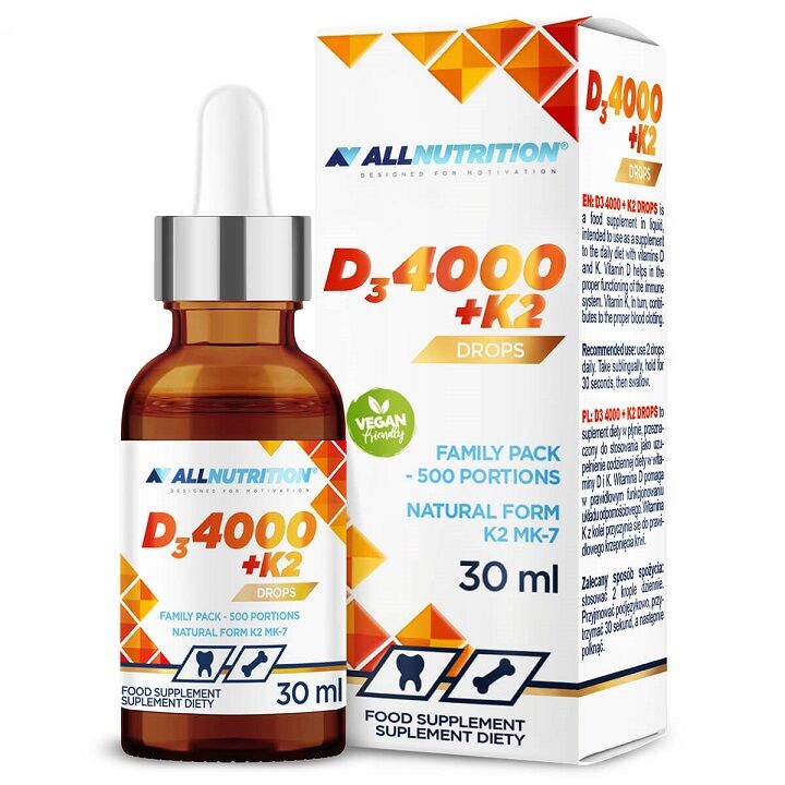 Vitamin D3 4000 + K2 v kapljicah – 30 ml – Viking Supplements