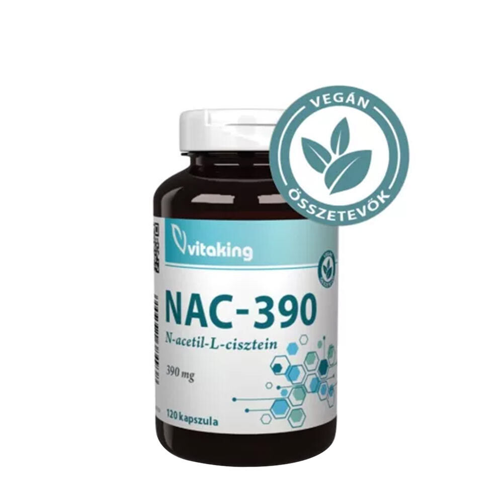 Vitaking NAC-390 (N-acetil-L-cistein) 390 mg (120 kapsul) - Viking Supplements