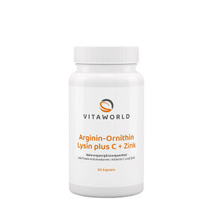 Vitaworld Arginin-ornitin-lizin + C + cink (60 kapsul) - Viking Supplements